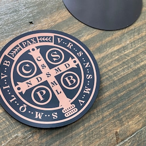 3" Saint Benedict Medal Vinyl Magnet