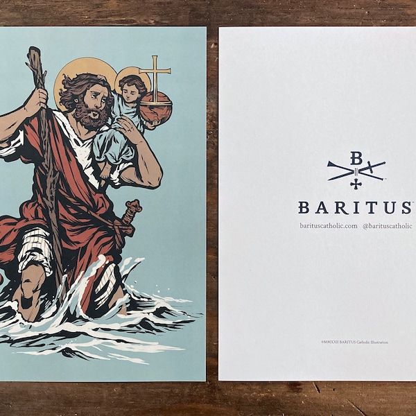 Saint Christopher  8.5" x 11" Large Print