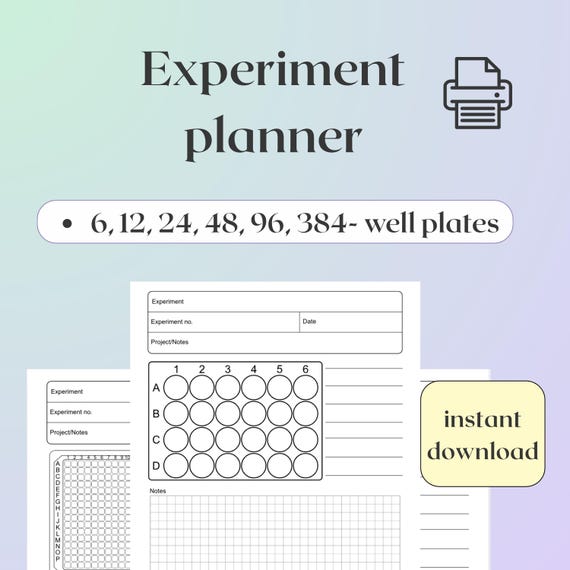 96 Well Plate Planner
