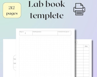 Digital Laboratory Notebook Experiment Lab Report Template Design Data Tracker Notes Sample Logbook Planner Premed Biochemistry Medschool