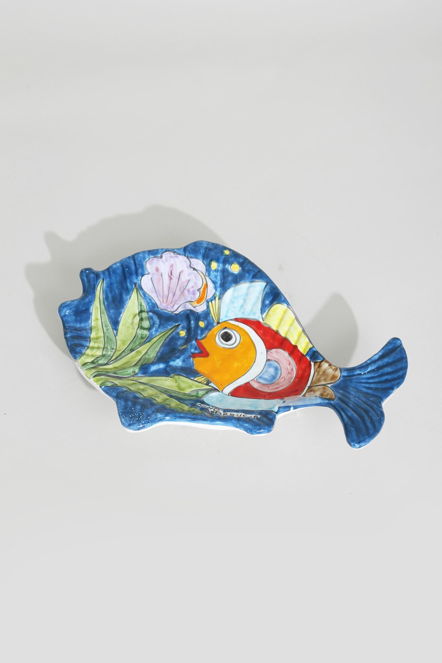NINO PARRUCCA イタリア製 魚柄 楕円皿 4枚セット Nino Parrucca Fish