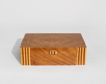 Burlwood Art Deco Jewelry Box