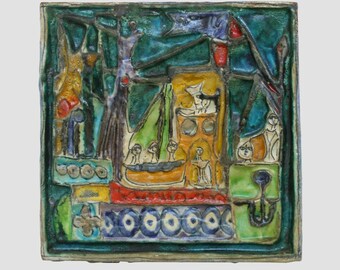 Desimone Ceramic Wall Plaque, 1960s