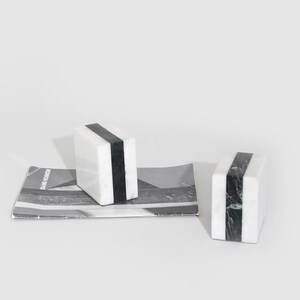 Marble Square Bookends