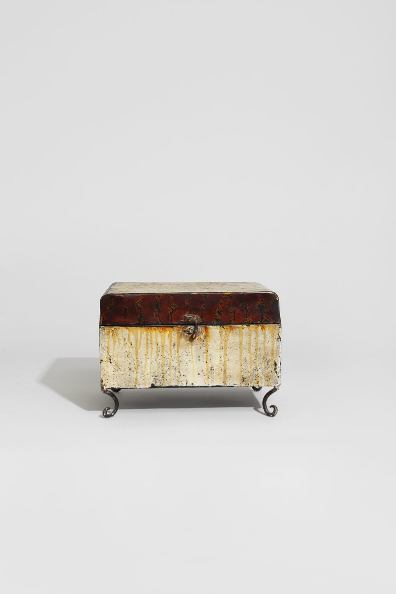 Textural Metal Jewelry Box image 1