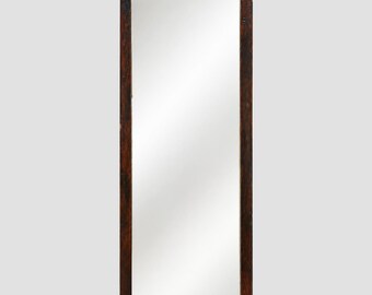Vintage Primitive Wood Mirror