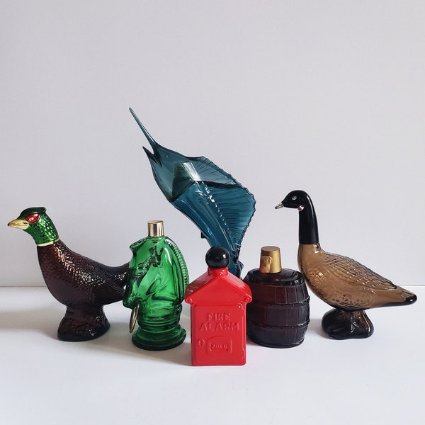 vintage des années 1970 Choisissez votre propre flacon de parfum/après-rasage Avon, figurine d'animal, décoration rétro