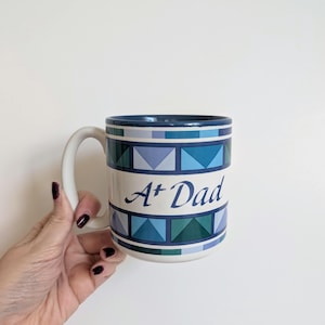 Vintage 1990s A+ Dad Ceramic Coffee Mug, Made by Potpourri Press,Father&#39;s day gift, gift for dad