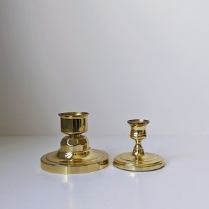 Vintage Baldwin Brass Candlesticks, Pair of Brass Candle Holders, MCM
