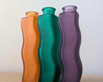 Vintage 1990s Wavy IKEA Vases, Sold Individually, Squiggle Skämt Bud Vases