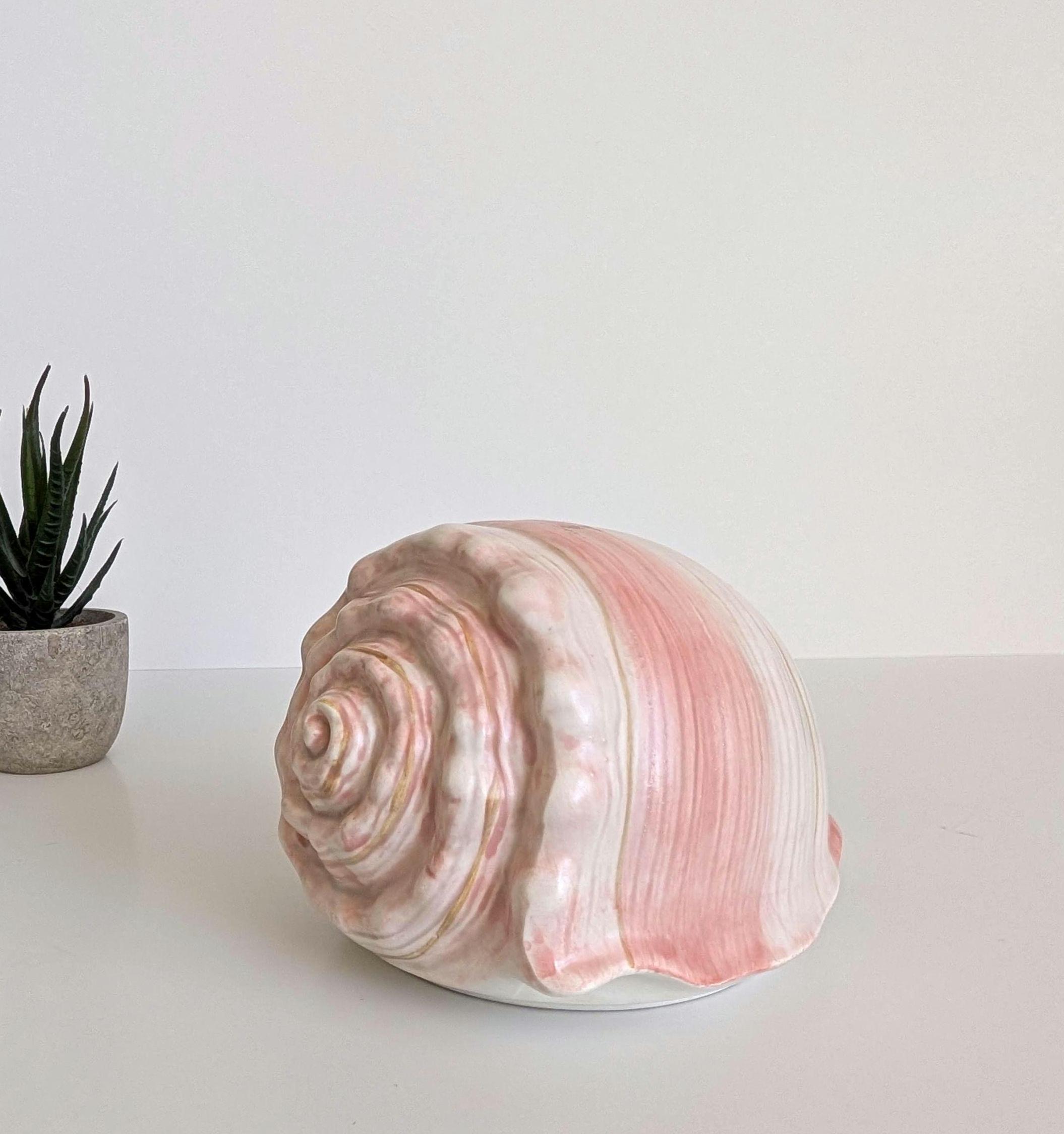 Vintage rare 1985 Fitz and Floyd Nautilus Shell Ceramic box with