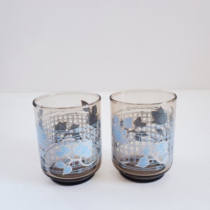 Vintage Libbey Smoked Juice Glasses, Retro Tumblers, Vintage Barware image 6