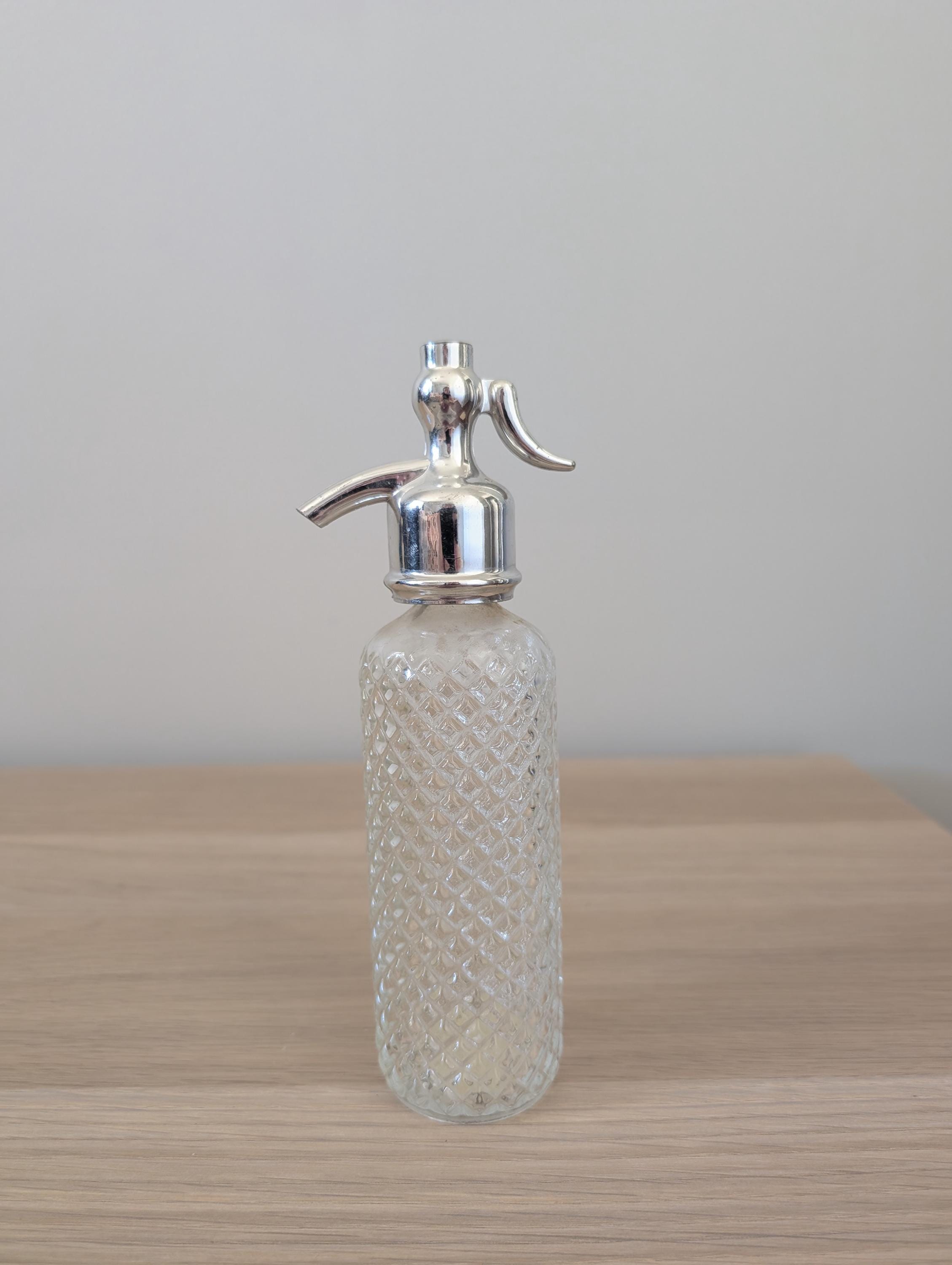 Vintage 1970s Avon Hobnail Glass Seltzer Perfume Glass Bottle