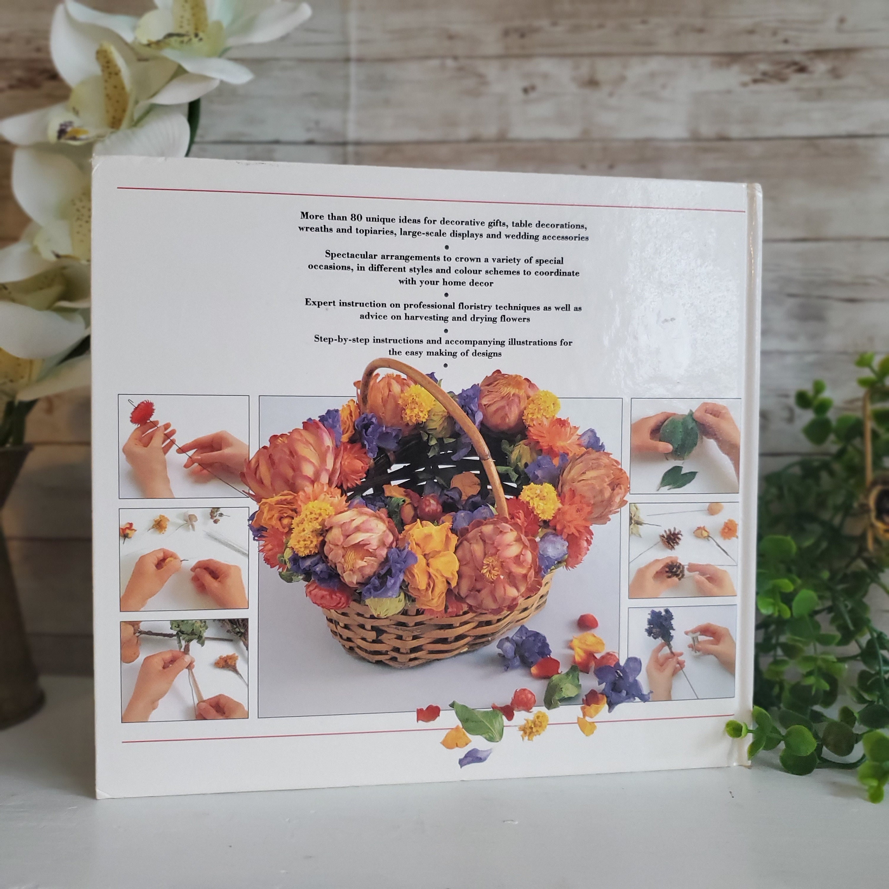 Vintage Dried Flowers Hardcover Book Step By Step Art Of Etsy