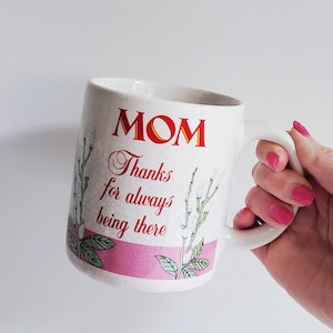 Vintage 1980s Mom Coffee Mug: Retro Novelty Gift
