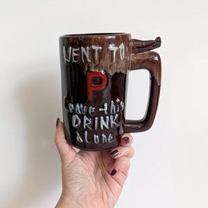 Vintage 1970er Jahre &quot;Wet Your Whistle&quot; Bierkrug, Gag Geschenk, lustiger Kaffeebecher