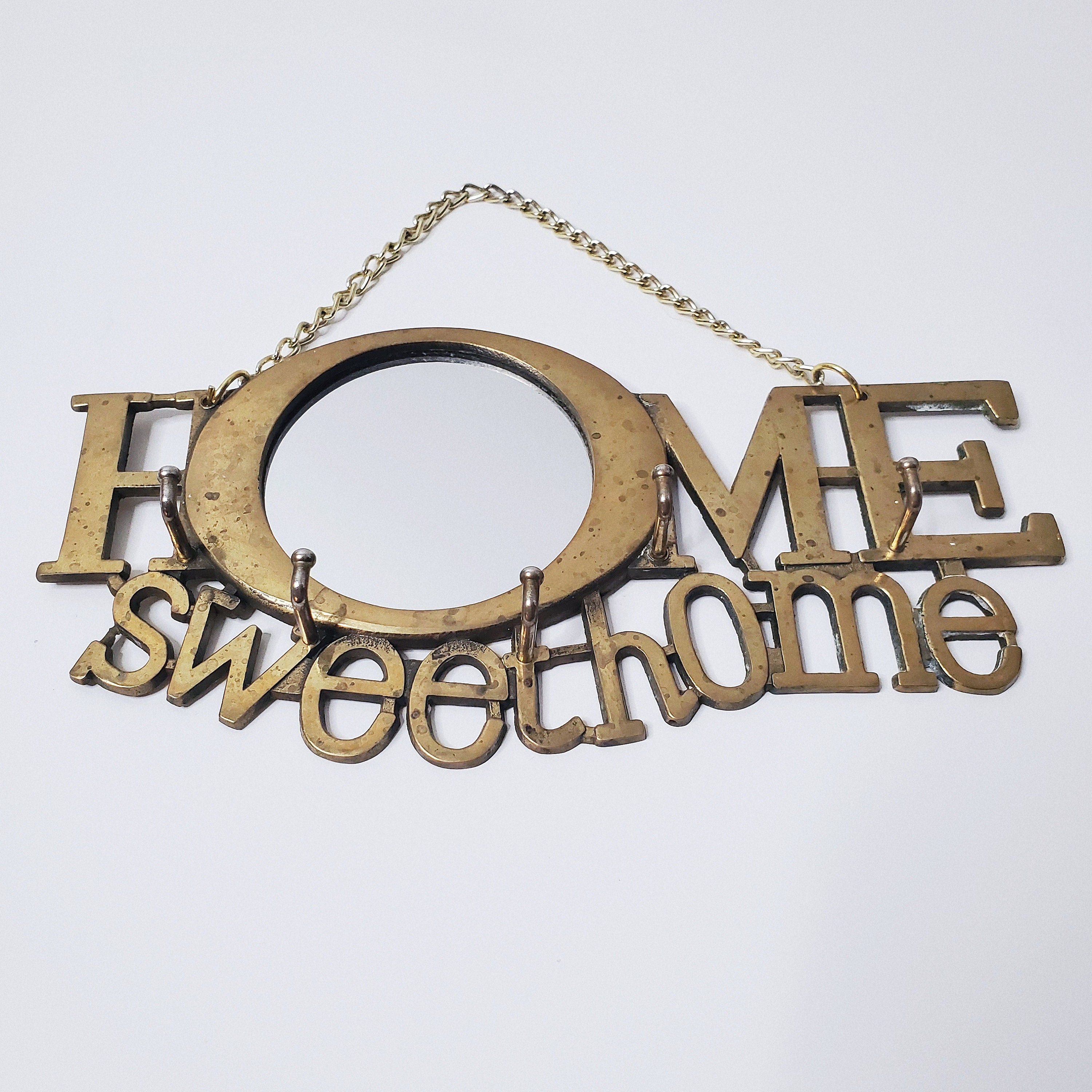 Vintage Home Sweet Home Brass Key Hanger with Etsy