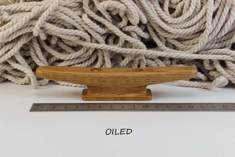 Wooden Boat Cleat 150mm 6 Inch Oak Etsy
