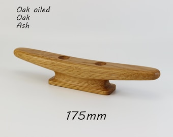 Knaga do łodzi drewniana 175 mm (7 cali), dąb, dąb olejowany, jesion.