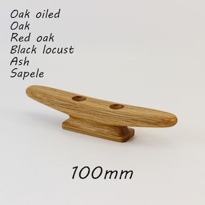 Wooden Boat Cleat 100mm (4 inch), oak, red oak, ash, black locust, sapele.