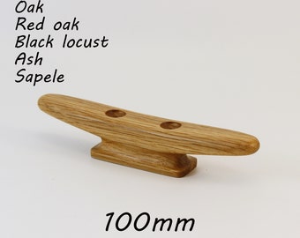 Wooden Boat Cleat 100mm (4 inch), oak, red oak, ash, black locust, sapele.