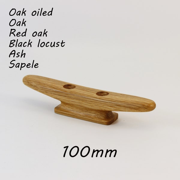 Wooden Boat Cleat 100mm (4 inch), oak, red oak, ash, black locust, sapele.