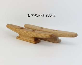 Wooden Boat Cleat 175mm (7 inch), oak, oak oiled.