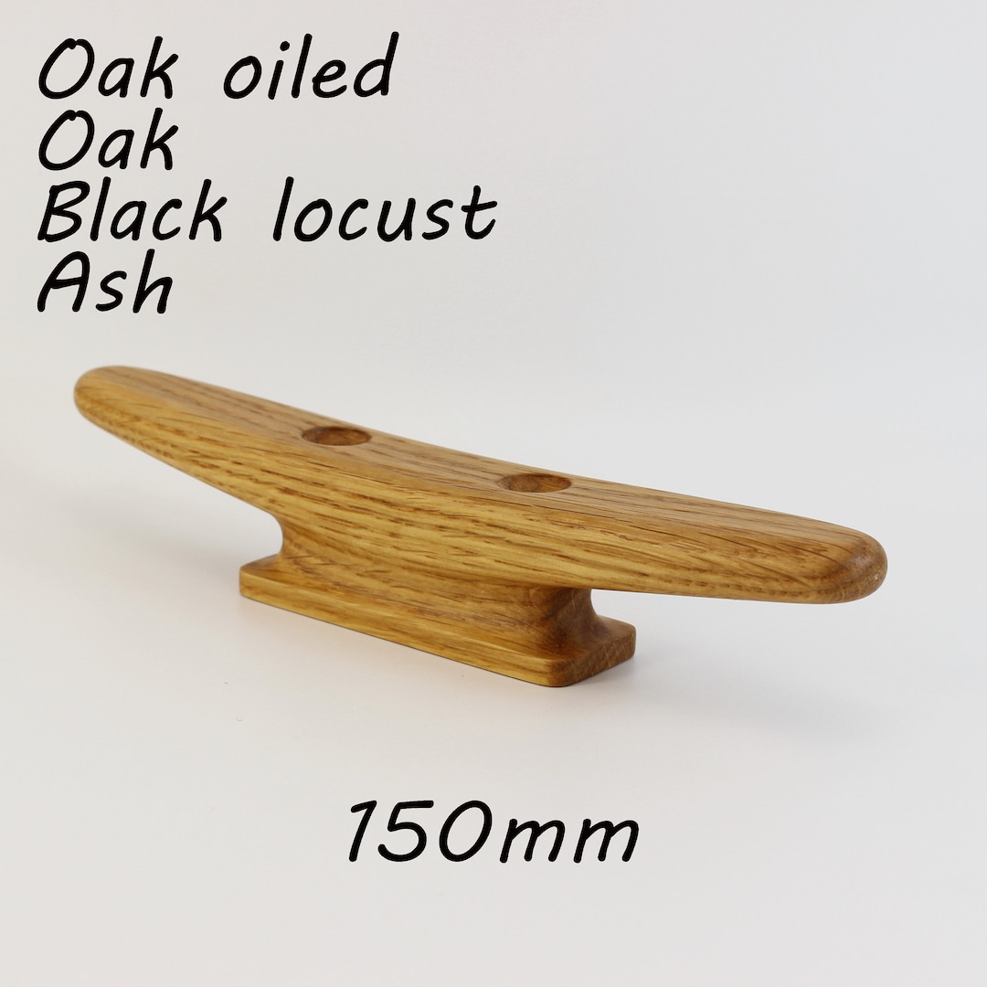 Wooden Boat Cleat 150mm 6 Inch Oak Oak Oiled Ash Black Etsy
