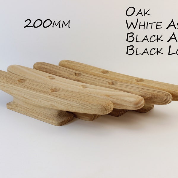 Wooden Boat Cleat 200mm (8 inch), oak, white ash, black ash, black locust.