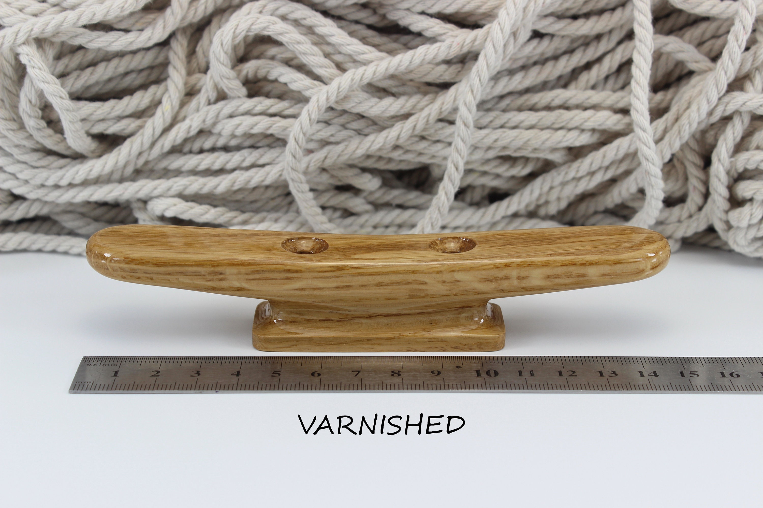 Wooden Boat Cleat 150mm 6 inch oak Etsy
