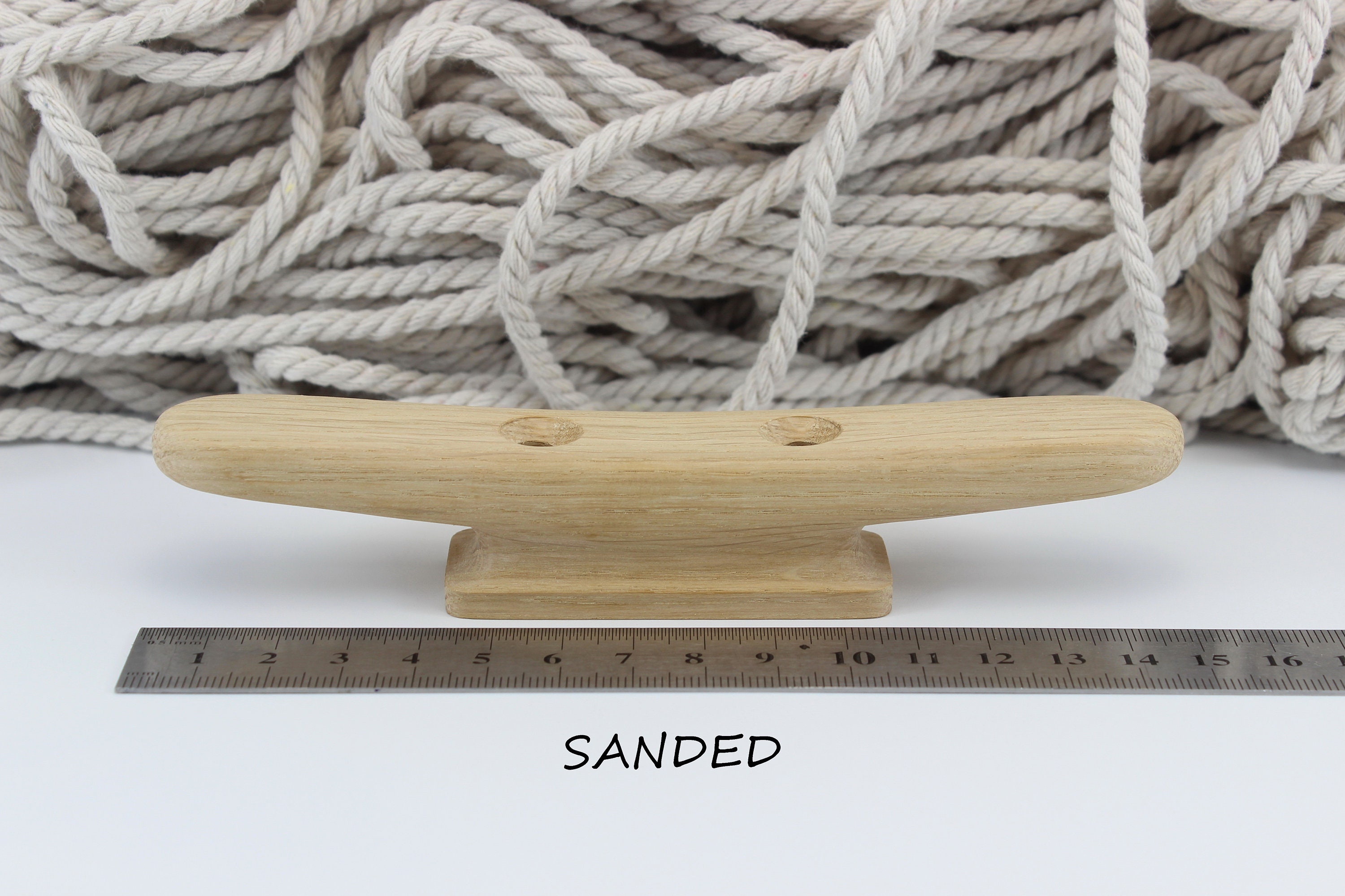 Wooden Boat Cleat 150mm 6 inch oak Etsy