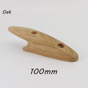 Wooden Boat Thumb Cleat 100mm (4 inch) - oak