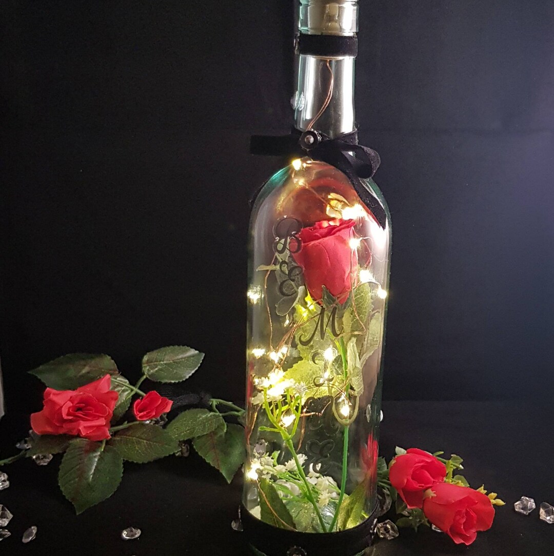 Light up Bottle/rose Bottle/table Decor/lockdown Meal/led Bottle Lights