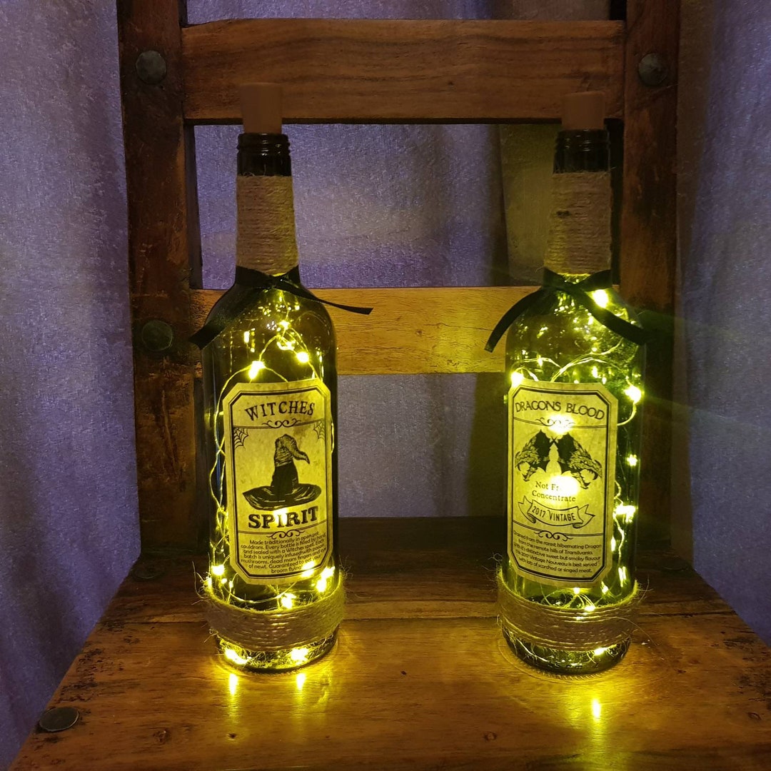 Halloween Light up Bottle/halloween Party Deco/halloween Light up