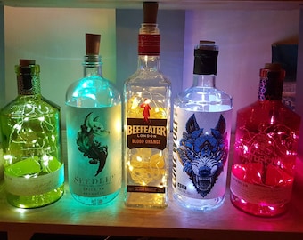 Light Up Gin Bottle Lamp