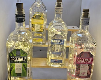 Light Up Gin Bottles Greenhalls/Gin Bottle Lamp Gift