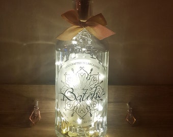 Upcycled Gin Bottle Lamp: Lancashire Batch Light Up Bottle