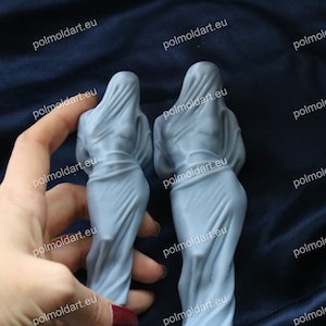 The Veiled Maiden Lady 3D Silicone Mold for making candles, resine art, Veiled Virgin Mary, girl, candle mold, Goddess mold, statue