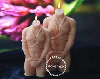 Molde de silicona 3D de torso de hombre Shibari para hacer velas, resina, jabón, diosa, molde de vela, desnudo, pecho, masculino, hombre
