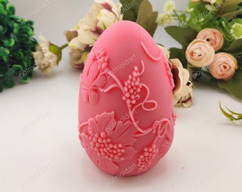 Big Easter Egg Silicone Mold, candle molds, soap, floral, molds, Easter present, easter egg