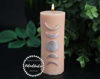 Small Pillar Moon Phases 3D Silicone Mold, candle mold, soap molds, altar candles, rituals, witchcraft, candle mold, sun mold