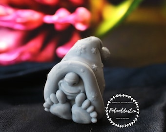 MINI Cute gnome 3D Silicone Mold , latex rubber mold,mold for concrete plaster resin and more Gnome,Cute Garden Gnome