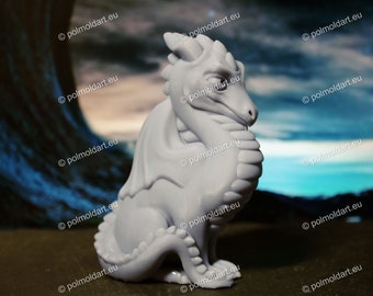 Dragon #1 3D Silicone Mold for making candles, resin, soap, fantasy, dragonet, cute