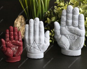 Big Palmistry Hand Palm Reading 3D Silicone Mold for making candles, soap, wicca, eye of providence, altar, rituals, spiritual, witchcraft