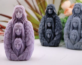 Tree generation Women Silicone Mold, candle mold, family, grandmother, girl, mother, resin, mold, spiritual, ritual, wicca, meditation