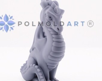 3D Drachen Silikonform – Für Kerzen, Seifen, Epoxidharz, 7x9x11 Cm, Lebensmittelecht, Rosa