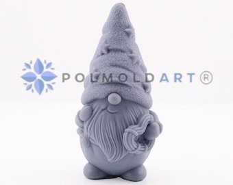 Gnome with Cookie #1 3D Silicone Mold for making candles, resin, candle mold, soap mold, resin, new year, Scandi Nordic Tomte Nisse