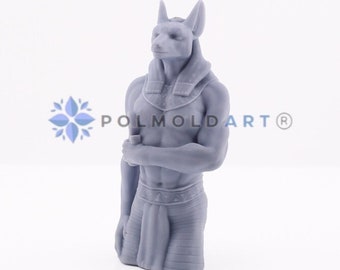 Egyptian God Anubis 3D Silicone Mold for making candles, resin, soap and gypsum, goddess, bug, ancient, altar, magic, Egyptian, statue