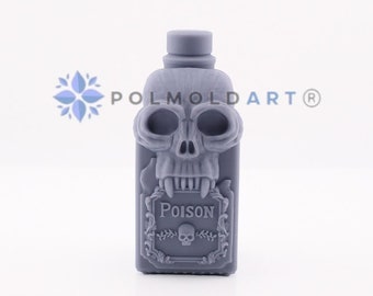 Witch's Brew Companion: Silicone Mold for Gothic, Halloween, and Witchcraft-inspired Crafts - Make Poison Bottles, Candles, Soap