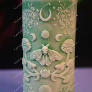 Moon phases and Butterfly 3D Silicone Mold, candle mould, soap molds, altar candles, rituals, witchcraft, mould, sun mould zdjęcie 4